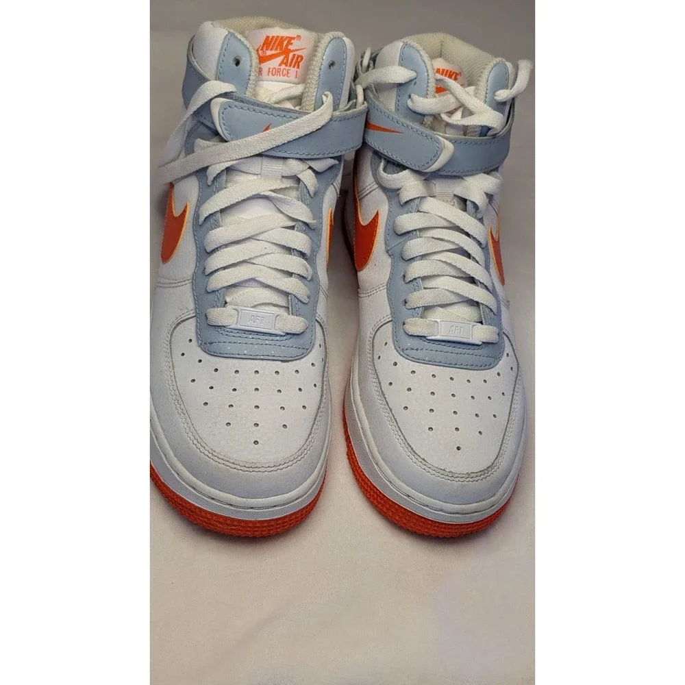 Nike AF-1 High (GS) 'Be Kind' Youth Sz 6.5 Hi-Top Sneakers Wht/Org #DC2198-100
